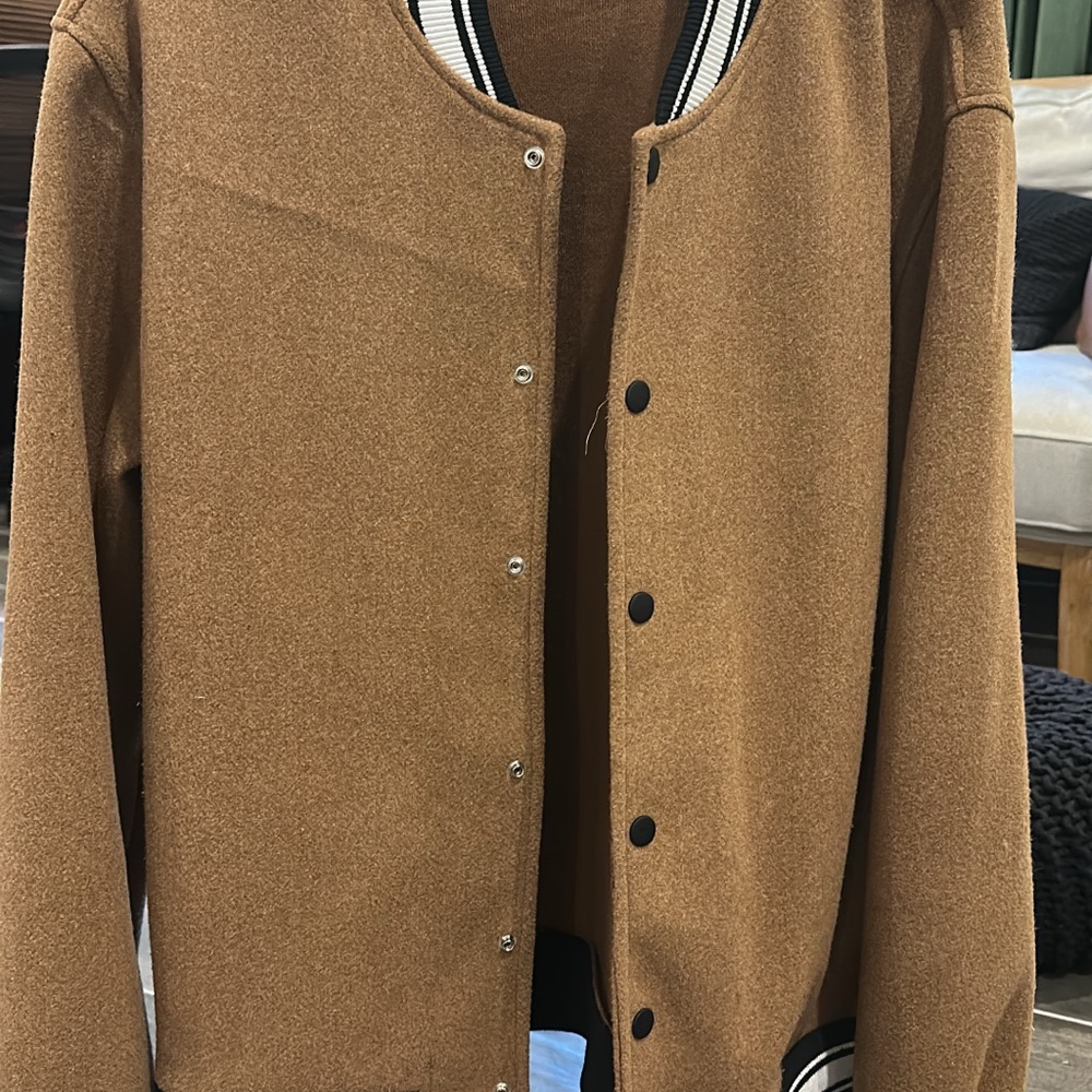 No Boundaries Brown Varsity Jacket